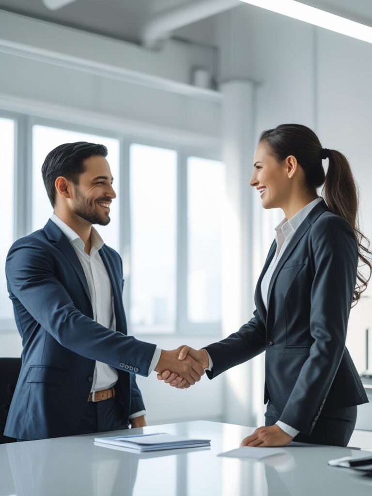 Professional Handshake representing Staffing
